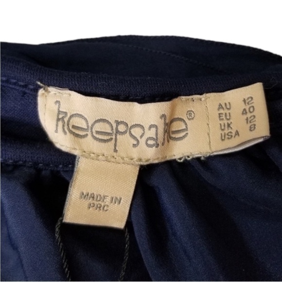 NEW NWT keepsake the label navy “my dilemma” mini one shoulder ruffle dress | 8 - Picture 7 of 9